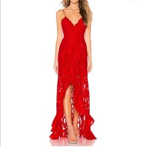 Majorelle Paisley Dress in Red Rose